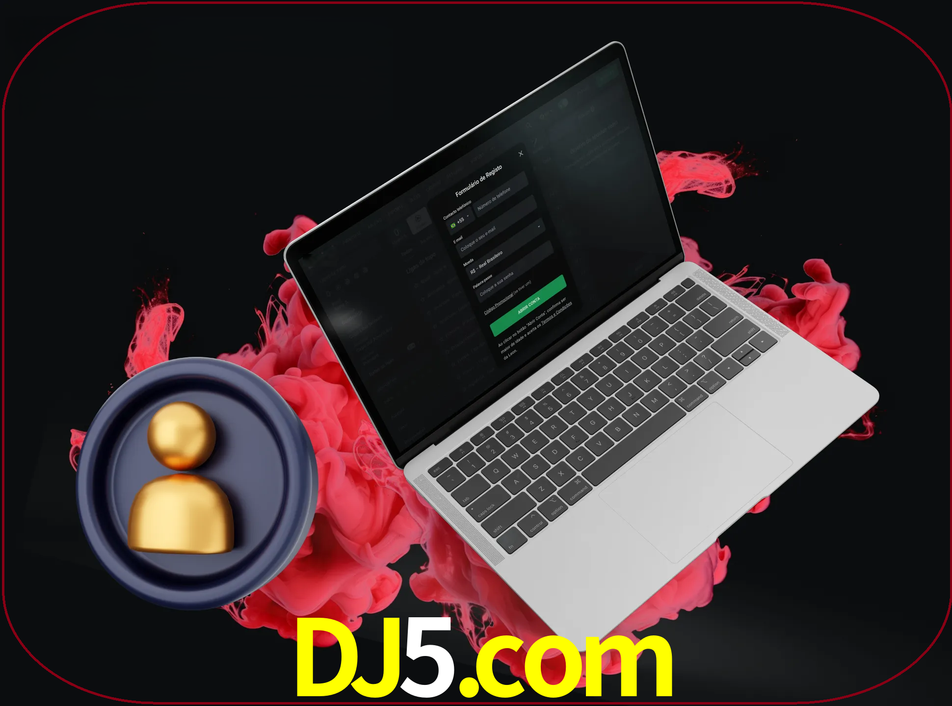 No cabeçalho do site dj5, clique no botão que o levará a um formulário especial onde terá de introduzir as suas informações actuais.