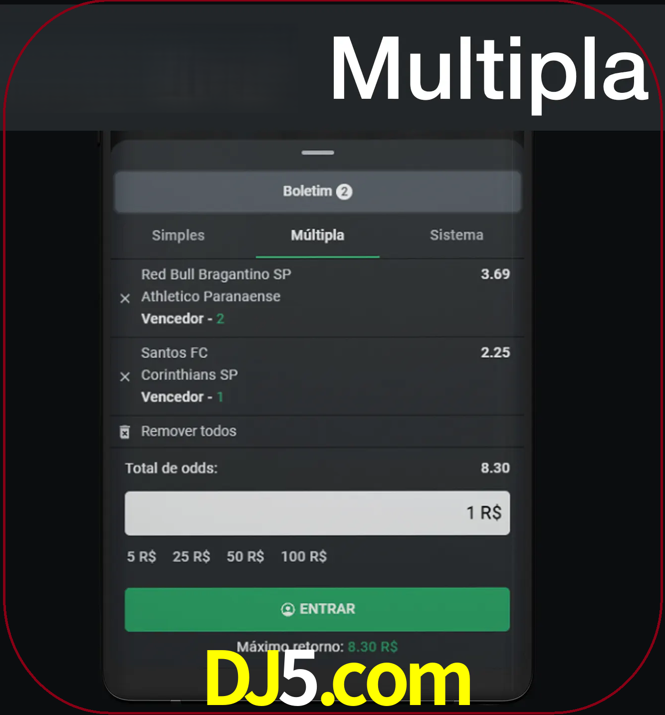 Faça apostas mais valiosas com mais de duas apostas.